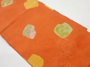 リサイクル　絞り変わり色紙に草花模様名古屋帯